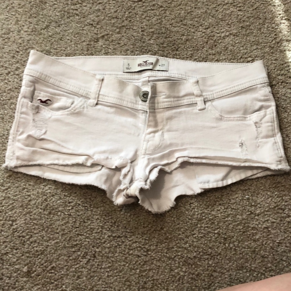 White distresses Hollister shorts